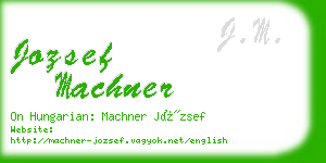 jozsef machner business card